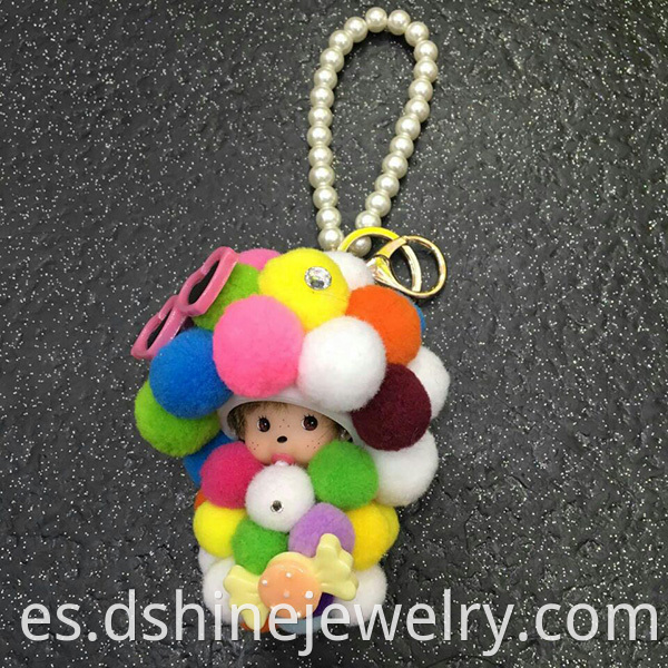 DIY Rainbow Ball Keyring